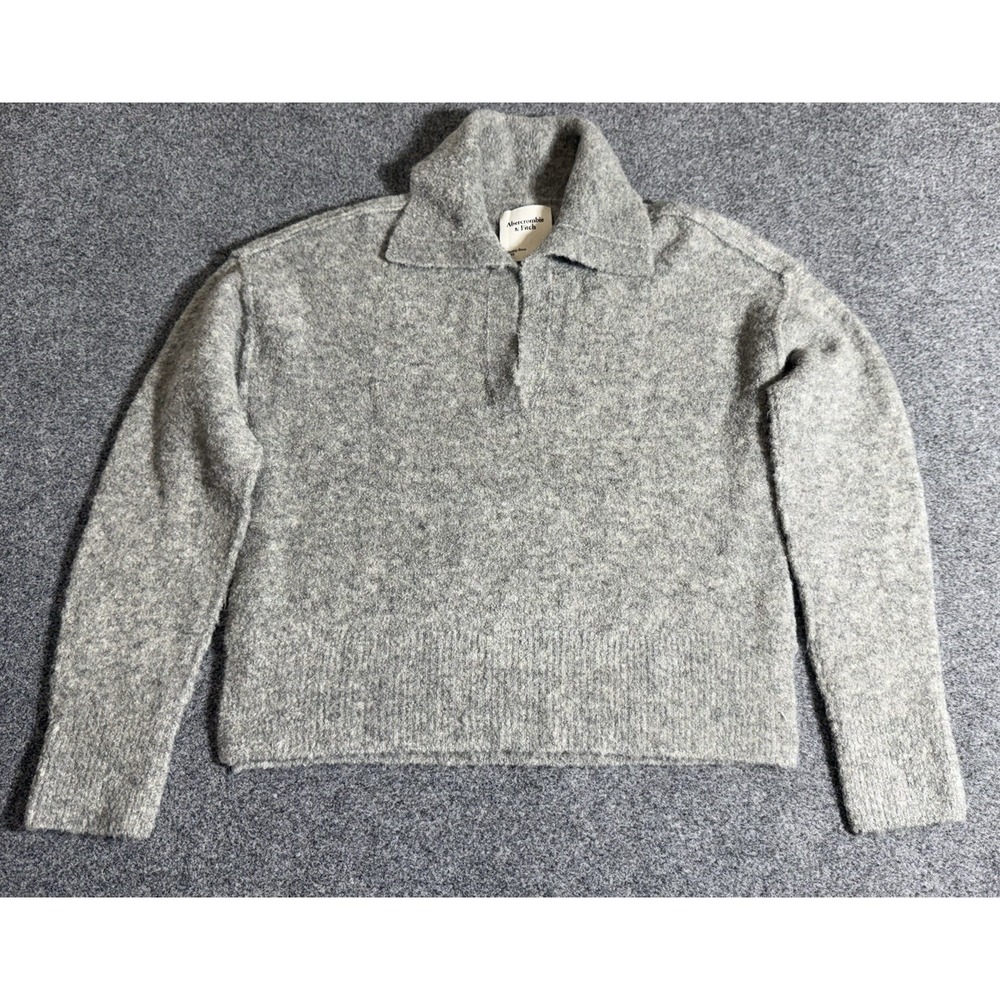 Abercrombie & Fitch Johnny Collared Gray Sweater Women's XS NWT